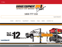 Tablet Screenshot of garageequipment.com.au